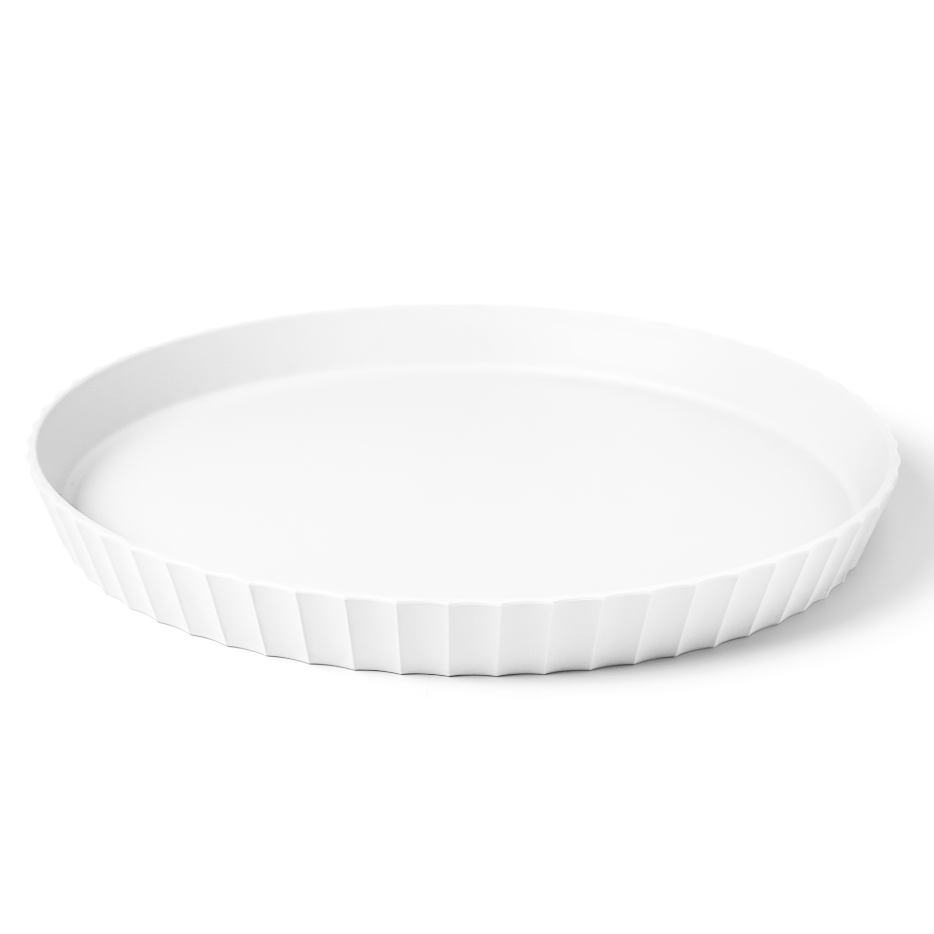 ATENA Półmisek okrągły 30 cm krystaliczny biały / BLIM PLUS