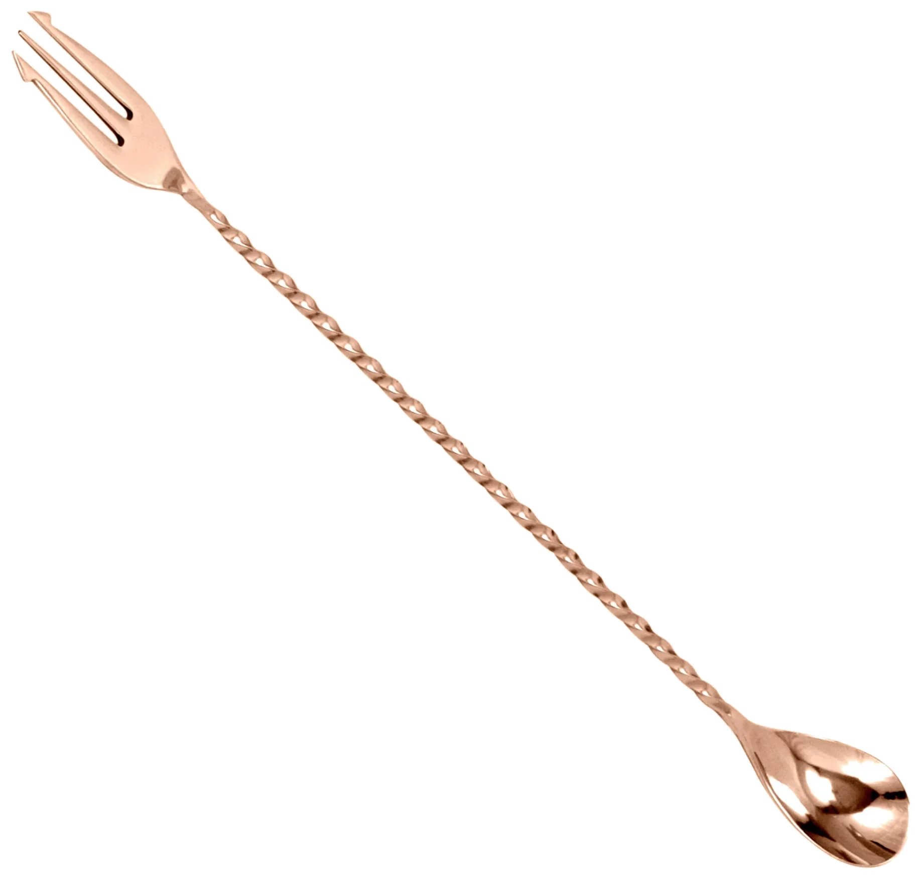 Łyżka barmańska z widelcem 50 cm złota  / BAR PROFESSIONAL