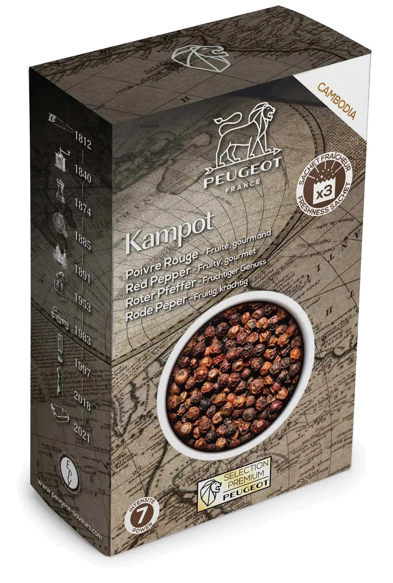 KAMPOT Pieprz czerwony Kambodża 60 g / PEUGEOT