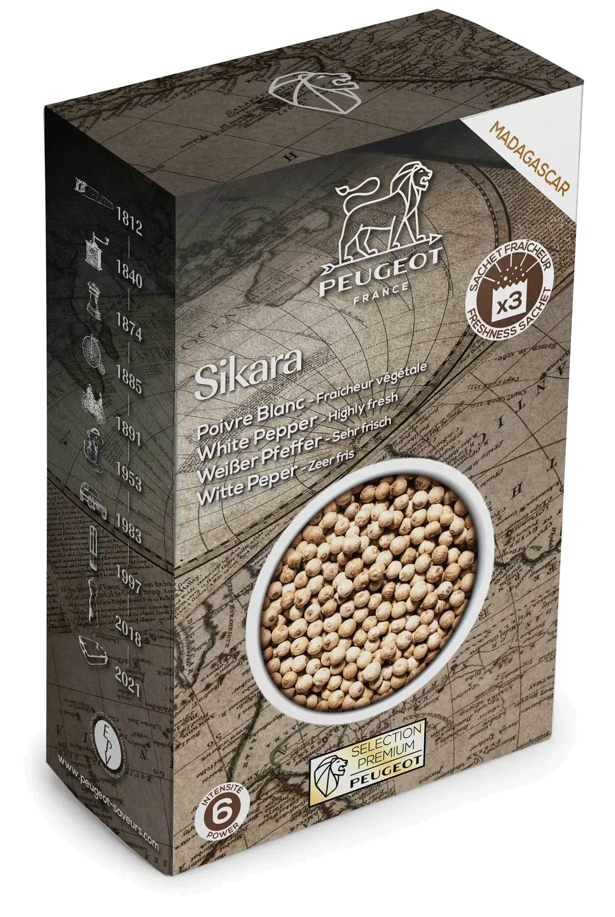 SIKARA Pieprz biały Madagaskar 60 g / PEUGEOT